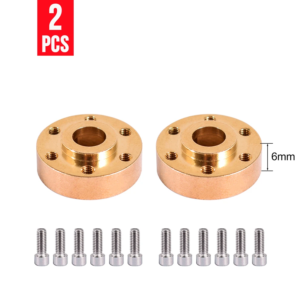 9IMOD 1.9" 2.2" Hub Brass Weights 6mm/9mm/12mm/15mm/18mm/22mm VP Wheel Joint Wheel Brass For RC Climbing Car Upgrade Parts