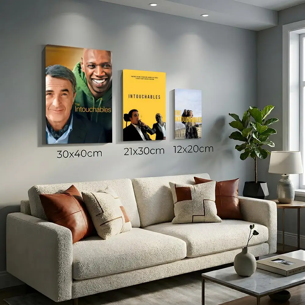 Pintura al óleo enmarcada de alta definición con caligrafía inspirada en la película i-Intouchables, ideal para dormitorio, cafetería o como regalo.