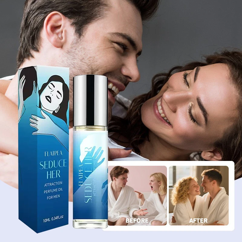 Perfume con fragancia de feromonas de 10ml, nuevo diseño Roll-on para hombres, aroma natural fresco con encanto, fragancia duradera desodorizante portátil