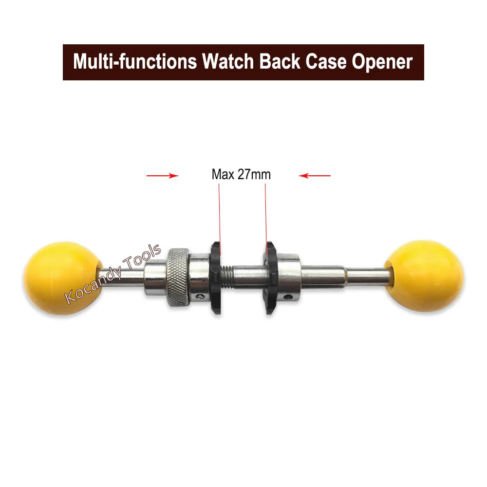 Multi-functions Watch Back Case Opener Double Rolling Balls for Thread Screw Repair Remover Tools