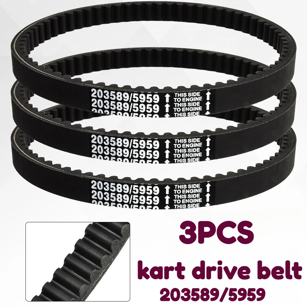 3Pc 30 Series Go Kart Cogged Torque Converter Drive Belt 203589 for Comet 5959