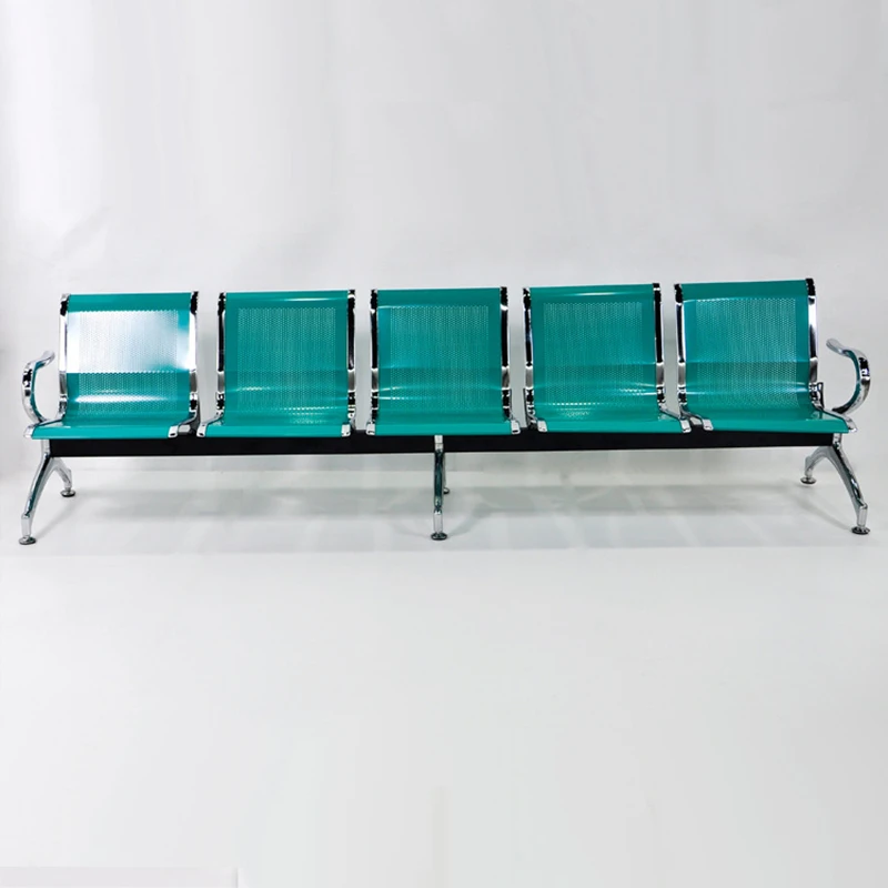 Muebles Modernos para Sala de Espera Comercial, Silla de Espera para Aeropuerto, Banco Tándem de PU de 5 Plazas, Asientos para Estación de Autobuses
