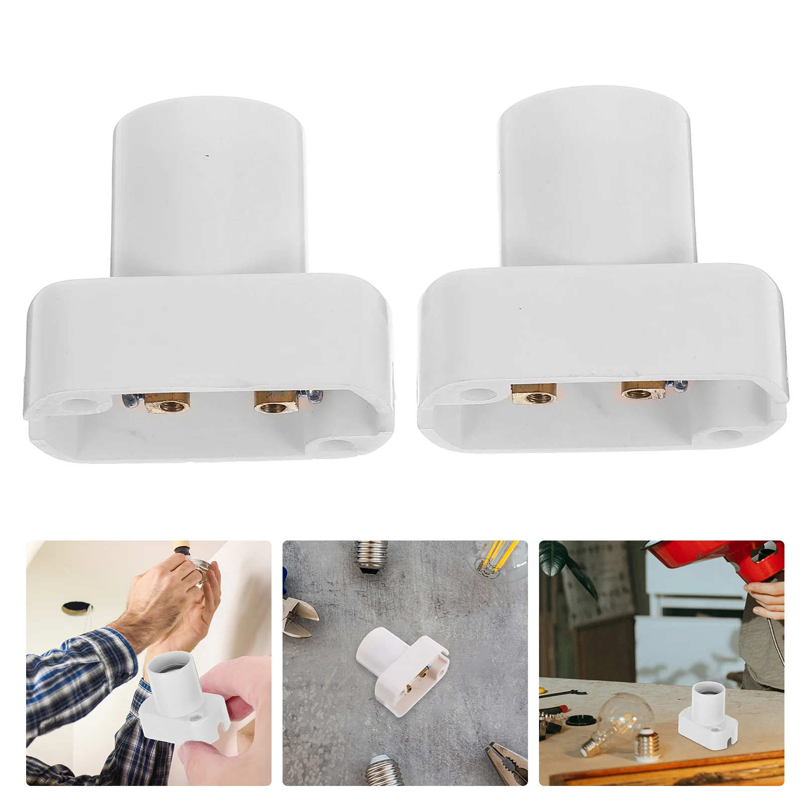 2 pezzi cornici per lampade supporto in bachelite morsetto da tavolo parti accessori basi per lampade non elettriche pannello luminoso bianco fai da te