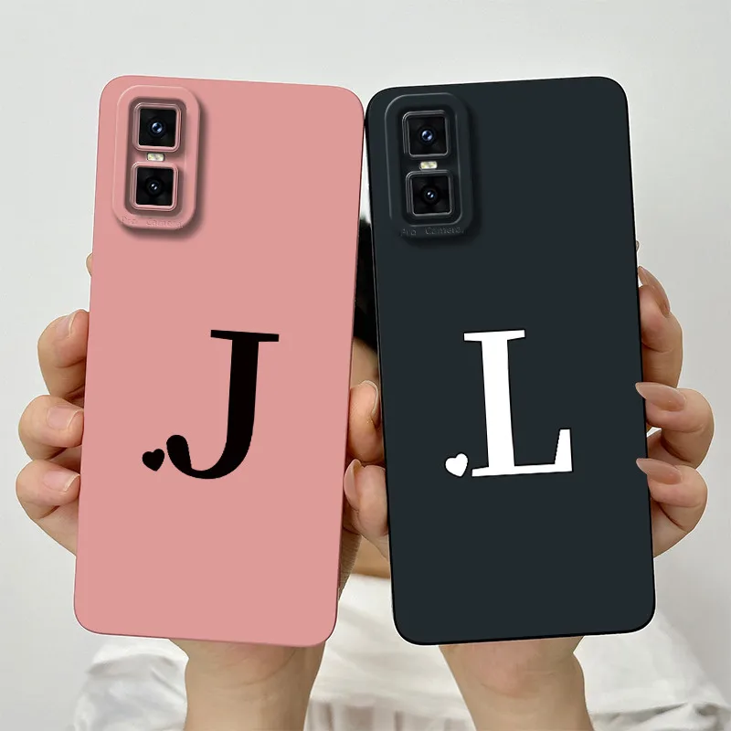 

Case For Infinix GT 30 Pro X6873 Cute Letters Soft Phone Back Cover GT30 Pro 5G Full Protection Liquid Silicone Shockproof Funda