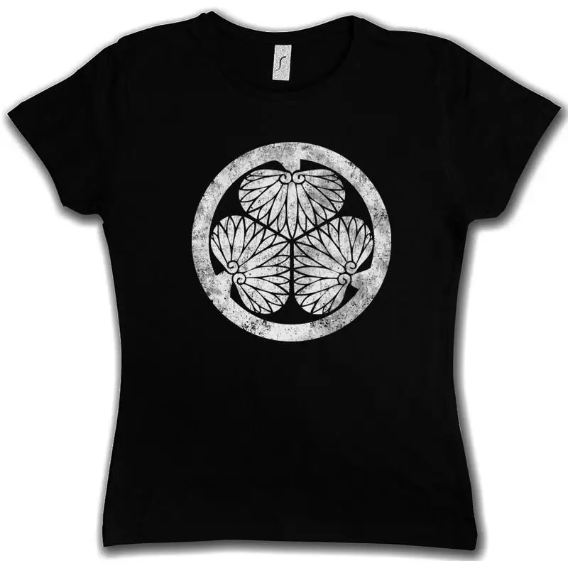 TOKUGAWA CLAN LOGO MON MUJER CAMISETA Shogunate Shogun Oda Nobunaga