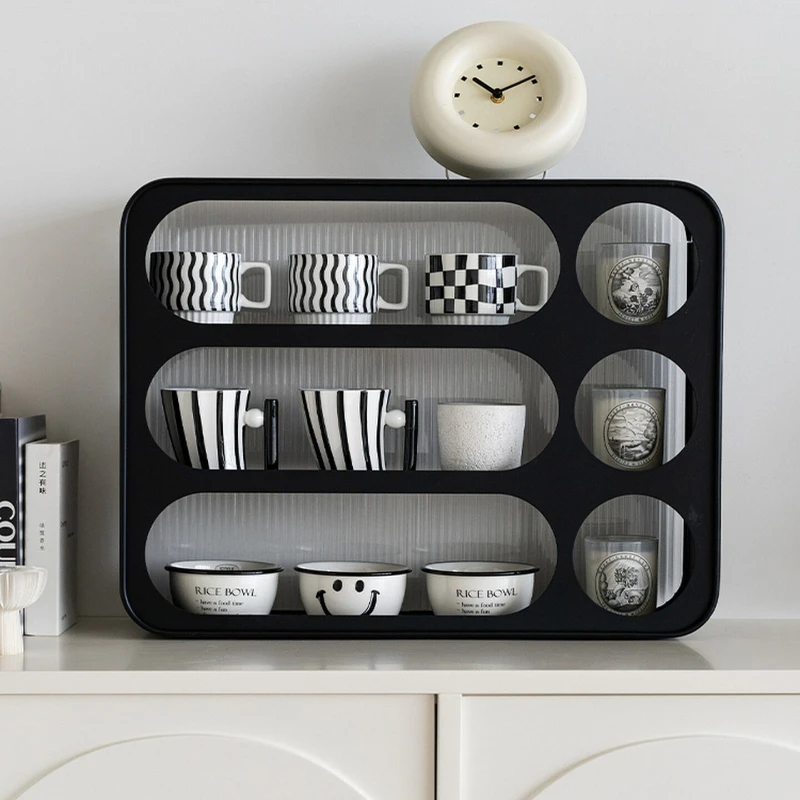 Minimalist Iron Cup Display Storage Rack Tabletop Sideboard Household Dining Table Decorative Sorting Organizer Holder