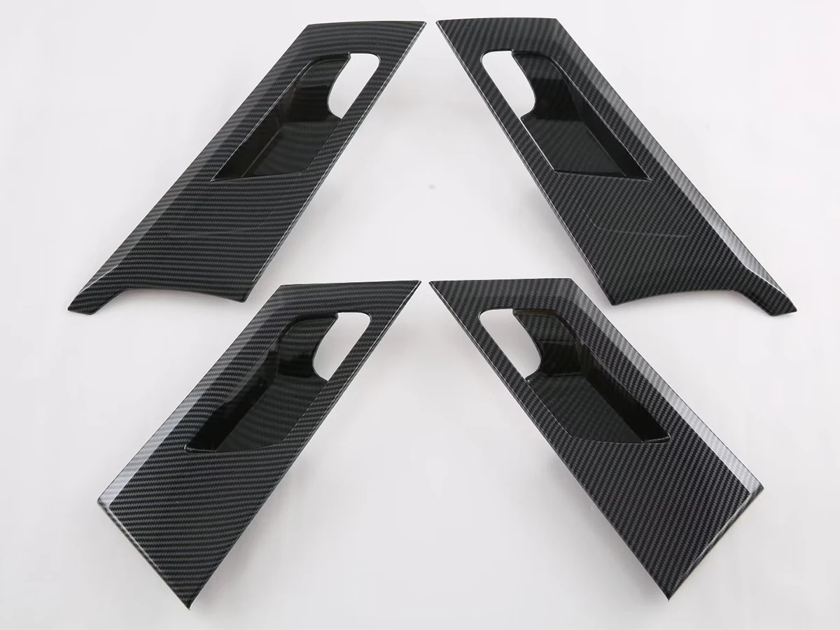 For Mitsubishi Outlander Inner Side Car Door Handle Pull Bowl Cover Trim  Accessories Interior Stickers Auto Parts 2023 2024