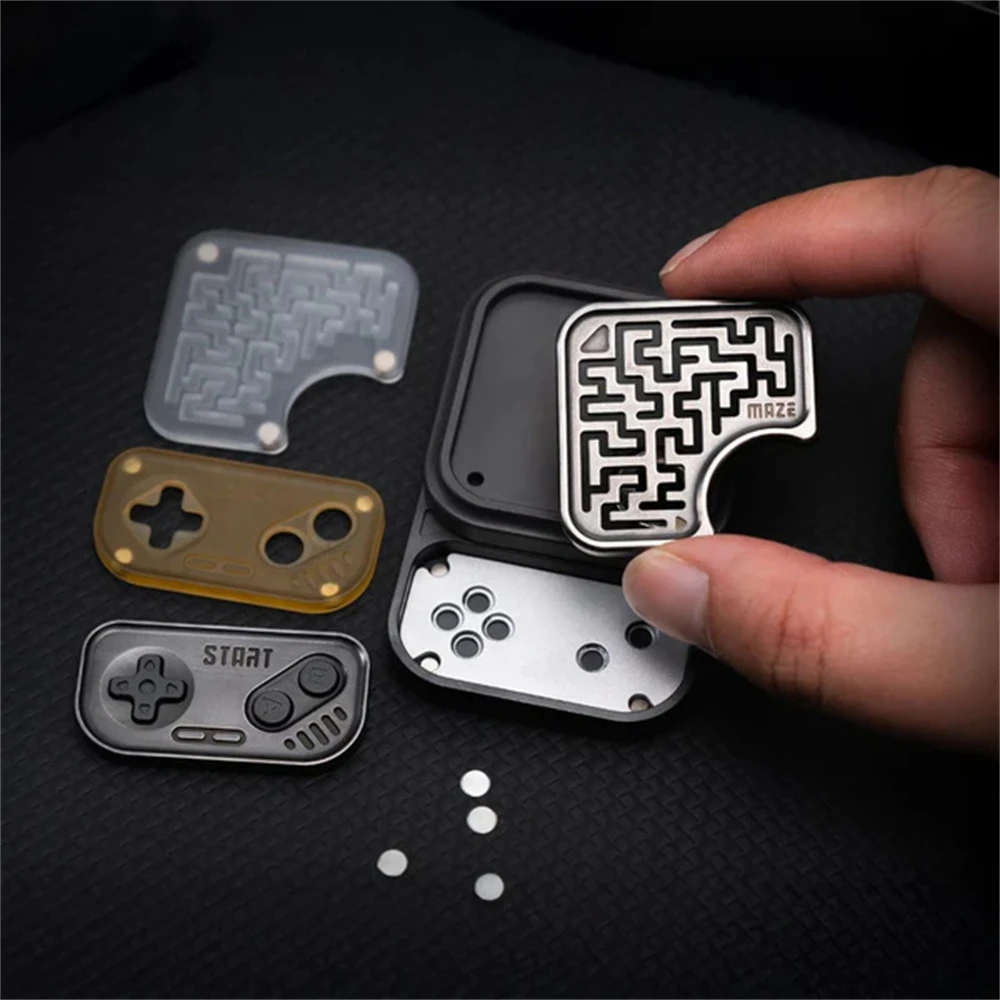 01edc mini consoles de jogos fidget slider spinner edc brinquedos anti estresse mão spinner tdah ansiedade alívio sensorial brinquedos presente