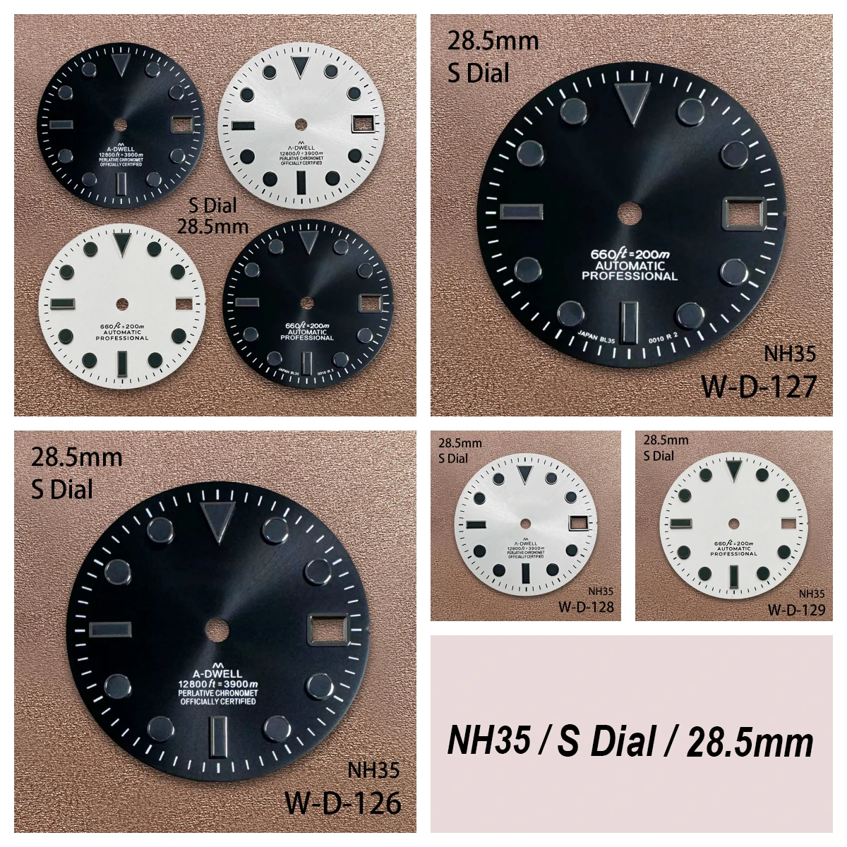 

28.5mm S Logo SUB Dial Suitable For NH35/NH36/4R/7S Janpan Movement Sunray/Matte Black/White Watch Modification Accessories