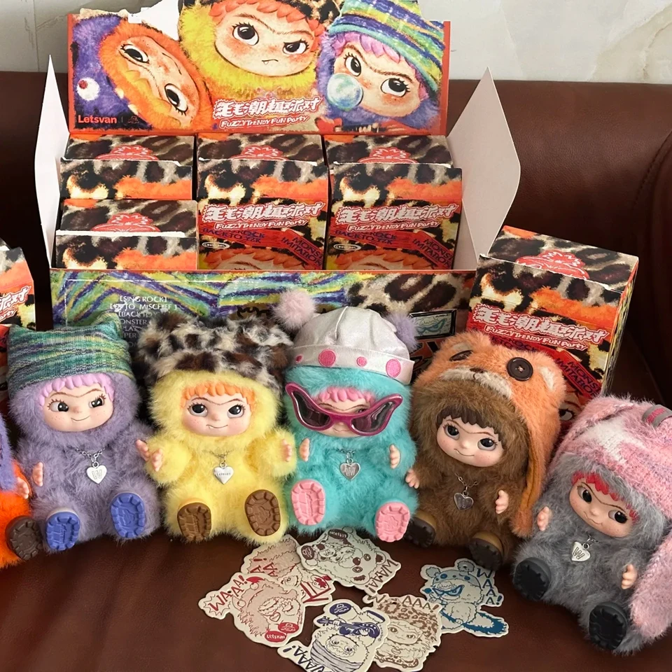 HOT  Plush Doll Wokuku Generation Plush Fun Party Series Blind Box Wokuku Handcrafted Plush Doll Fashion Play Keychain