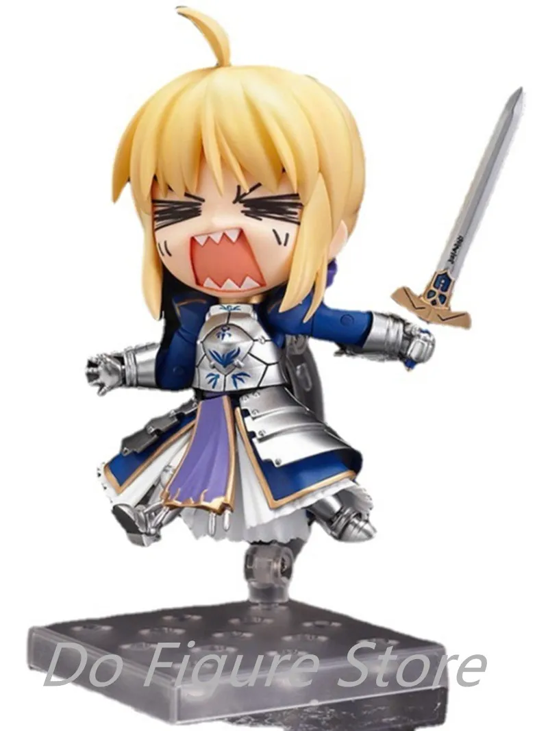 10CM Saber Anime Fate/Stay night Figurka 121 Lily Figurka Knight King Saber Caliburn Battle Scene Model PVC Prezent Dla dzieci Dekoracja