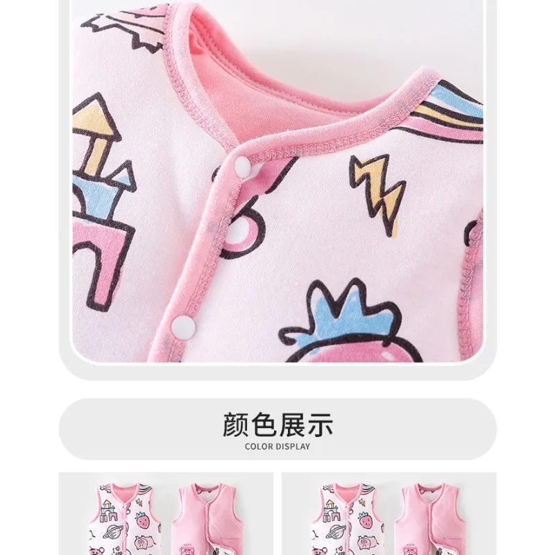 Disney Mickey Minnie Donald Duck cartoon animation autumn and winter vest outer wear quilted thermal vest for girls and boys