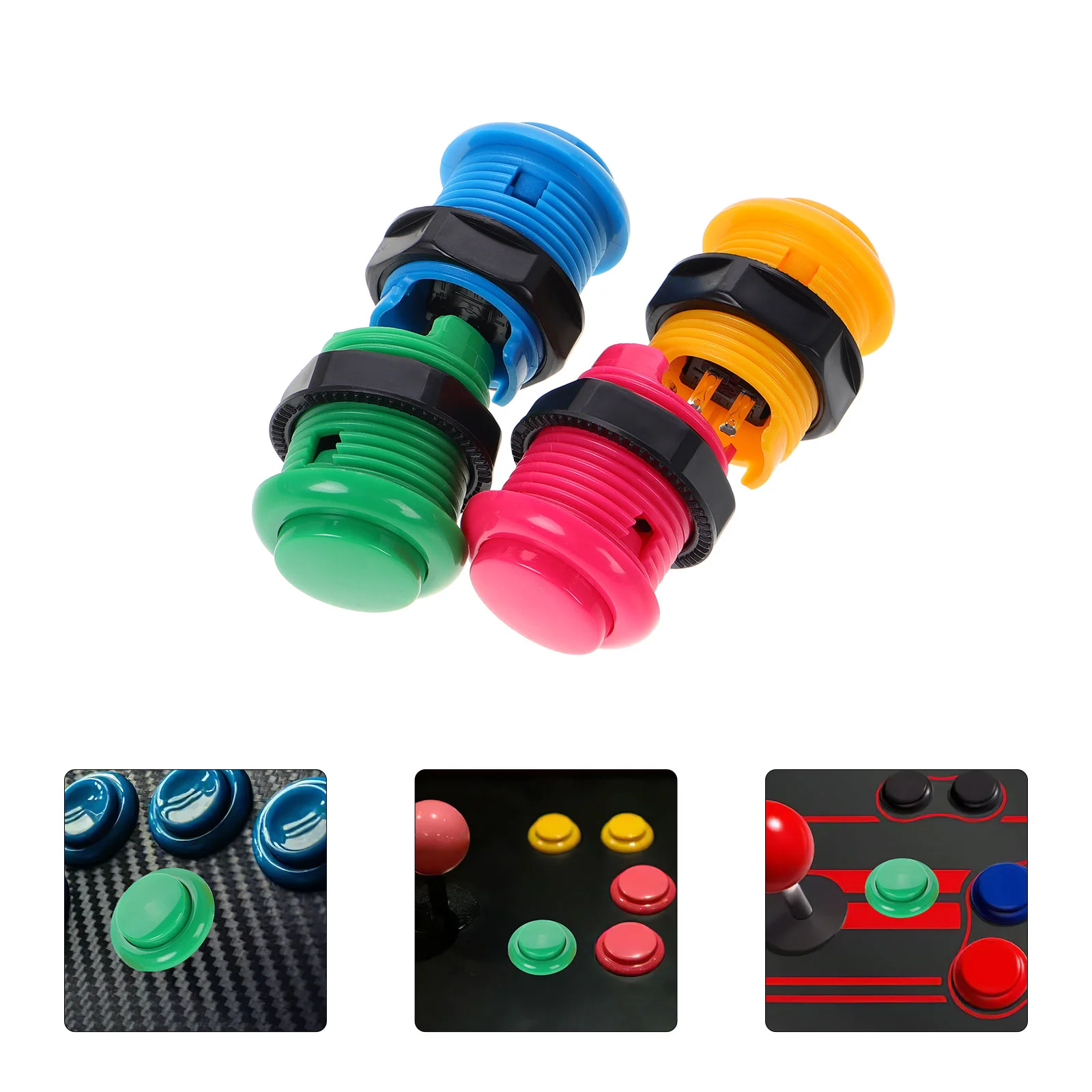 12PCS Momentary Game Push Button Switches Game Small Button Replacement for Street Video Game Accessories