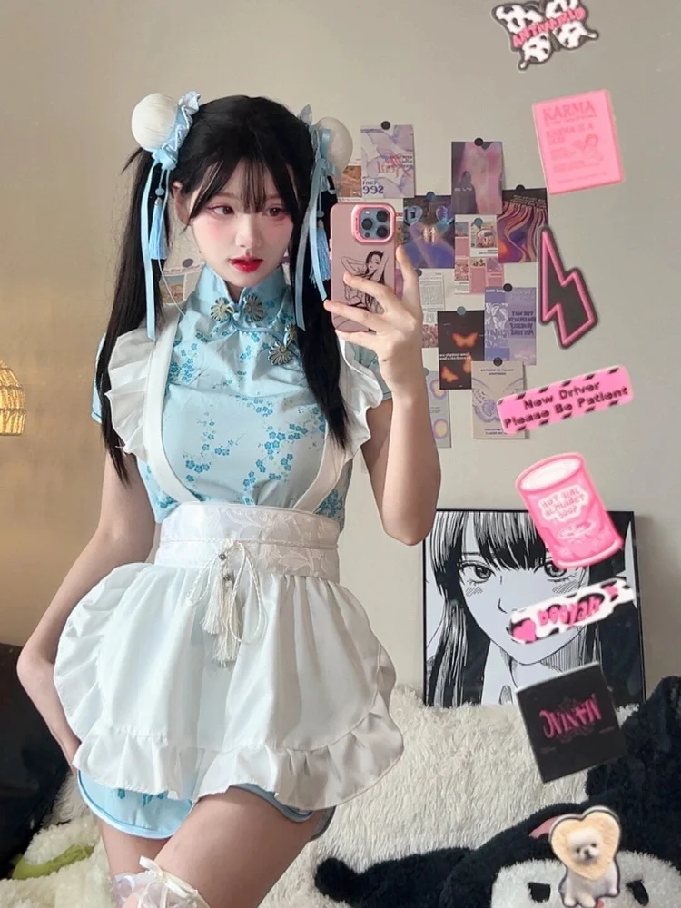 

Новый китайский Sle Dr loween Cisas Косплей orm Мягкая юбка горничной для девочек, повседневная одежда