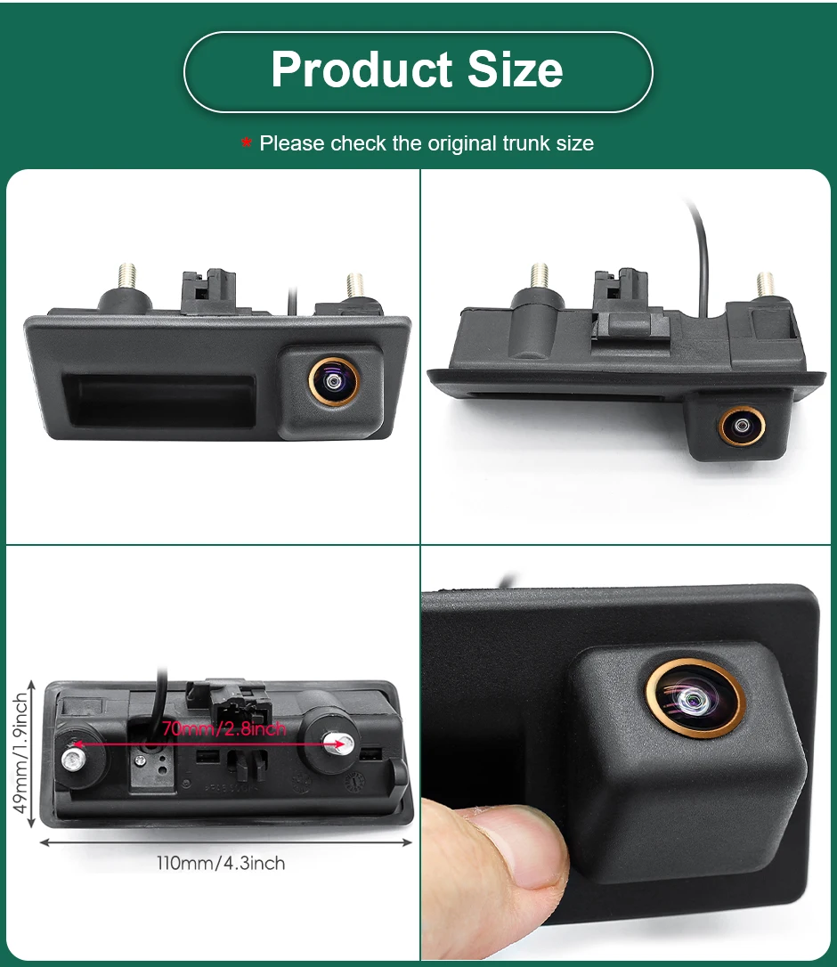 GreenYi 1080P HD 170° Car Rear View Camera for Volkswagen VW Passat Golf Polo B6 B7  Jetta Tiguan Touareg Audi A3 A4 A5 A6 S5