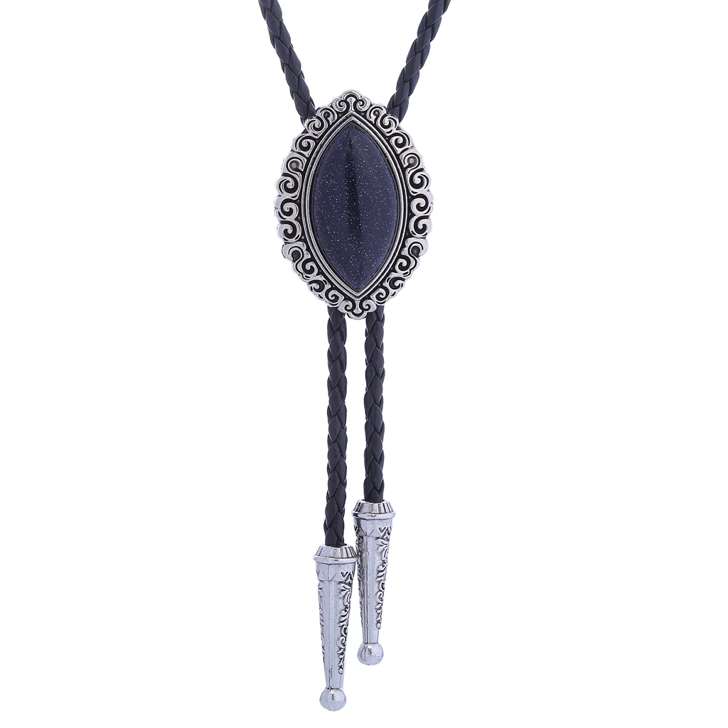 Creative Fashion Retro Tiger Eye Stone Bolo Tie