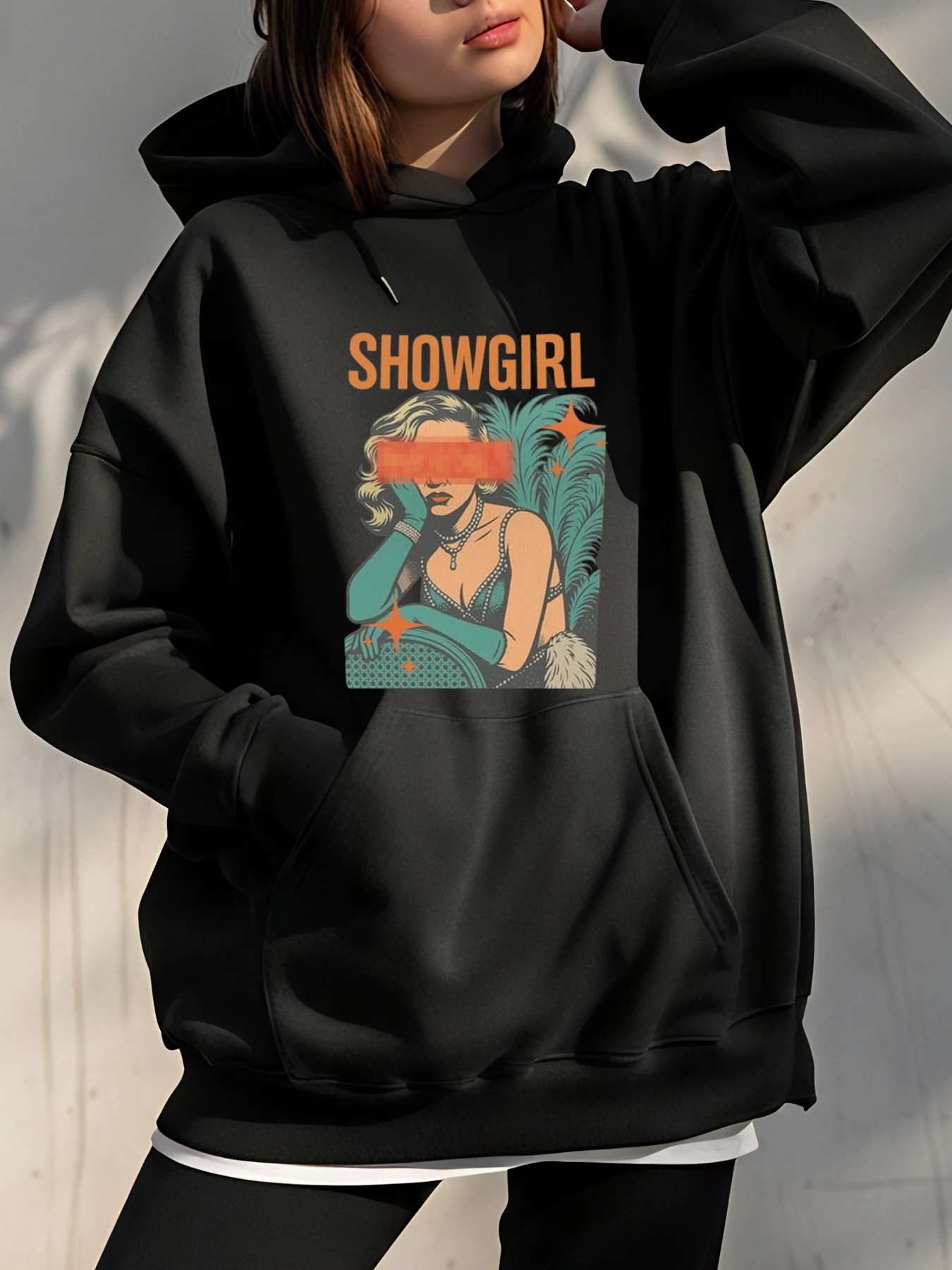 

Толстовка с принтом Showgirl, женская модная повседневная толстовка, уличная одежда, пуловер с графическим рисунком, женский осенне-зимний наряд