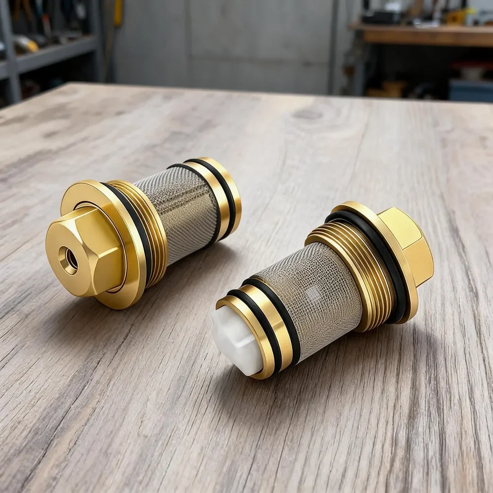 2x Brass Check Valves for GROHE 1411600M Basin Faucet Supporting Consistent Performance in Thermostatic Mixer Setups