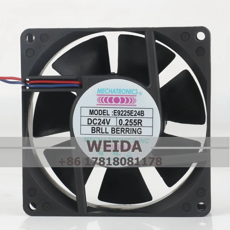 

NONOI 12 В 48 В постоянного тока 24 В 0,255 А AC EC 9025 90X90X25 мм 9 см преобразователь частоты шарикоподшипник 2-проводной E9225E24B охлаждающий вентилятор