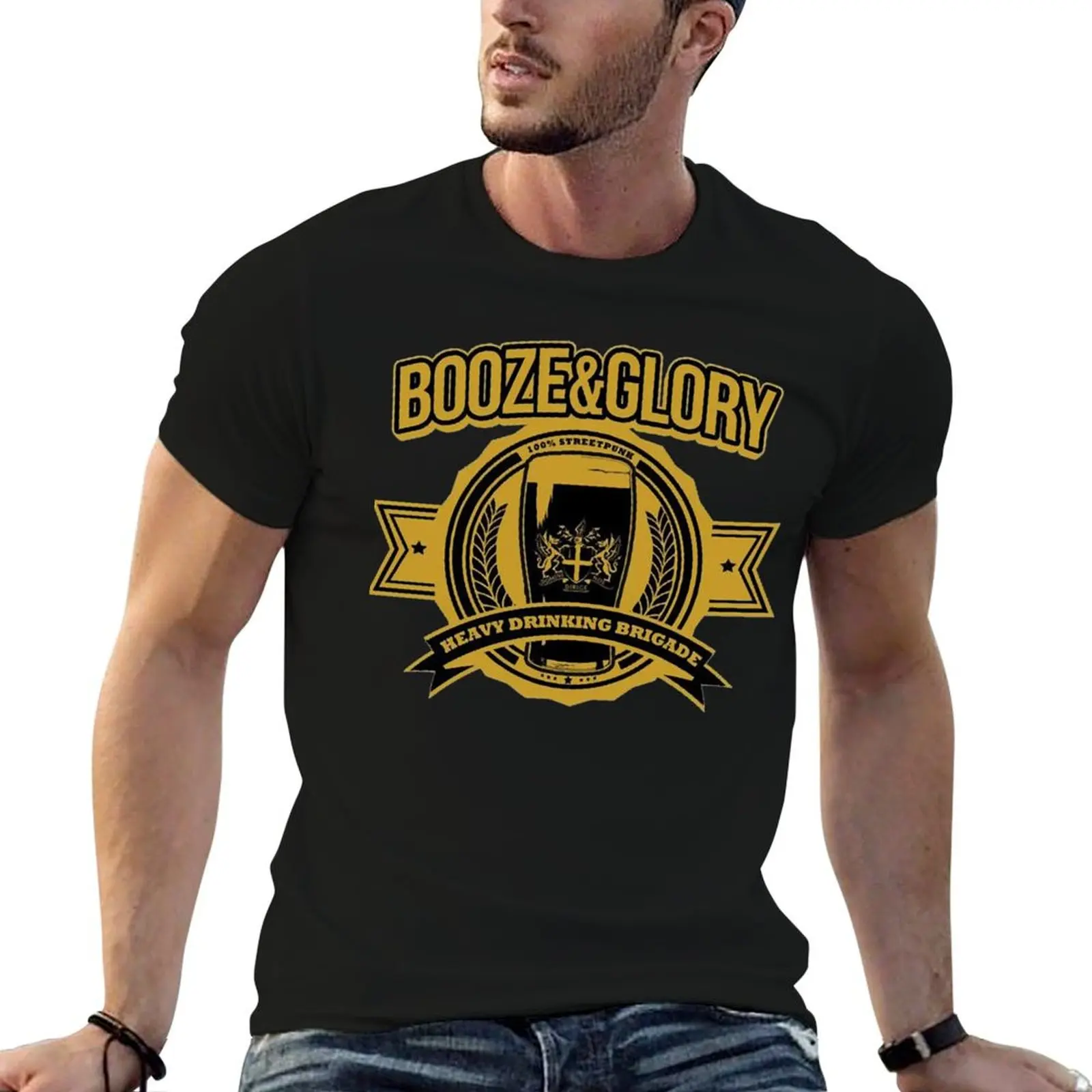 booze & glory band punk For Fans T-Shirt Big and Tall Basic Tee Shirt