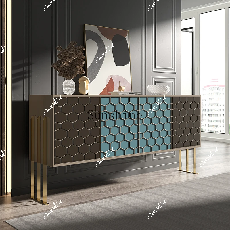 

Italian light luxury simple modern kitchen tea storage/living room high-end paint cabinet FT