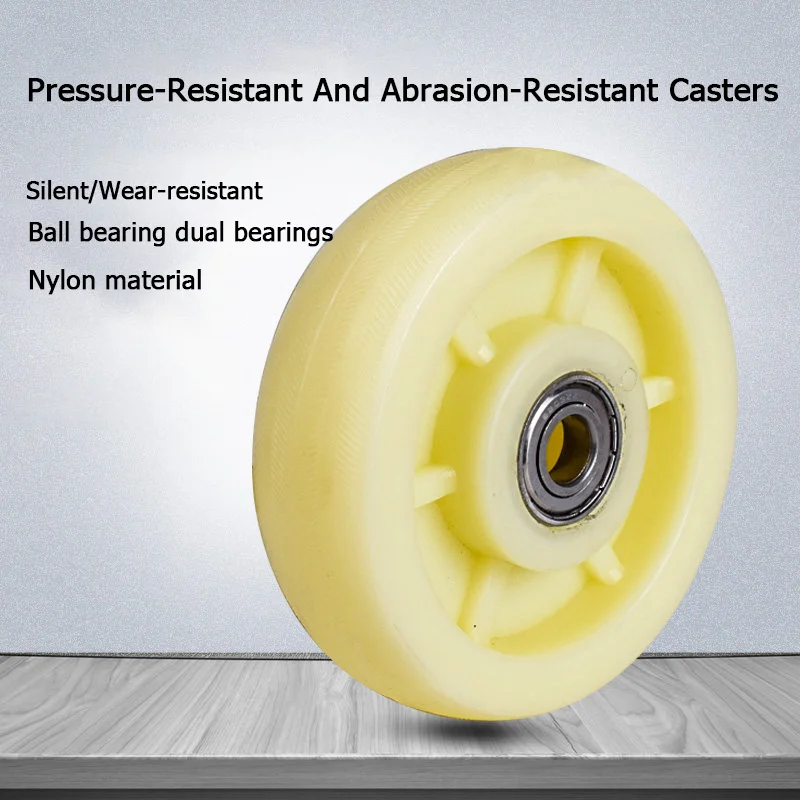 1pcs 4pcs Heavy-duty swivel caster nylon single wheel 4/5/6/8 inches push cart caster flatbed cart caster load-bearing caster