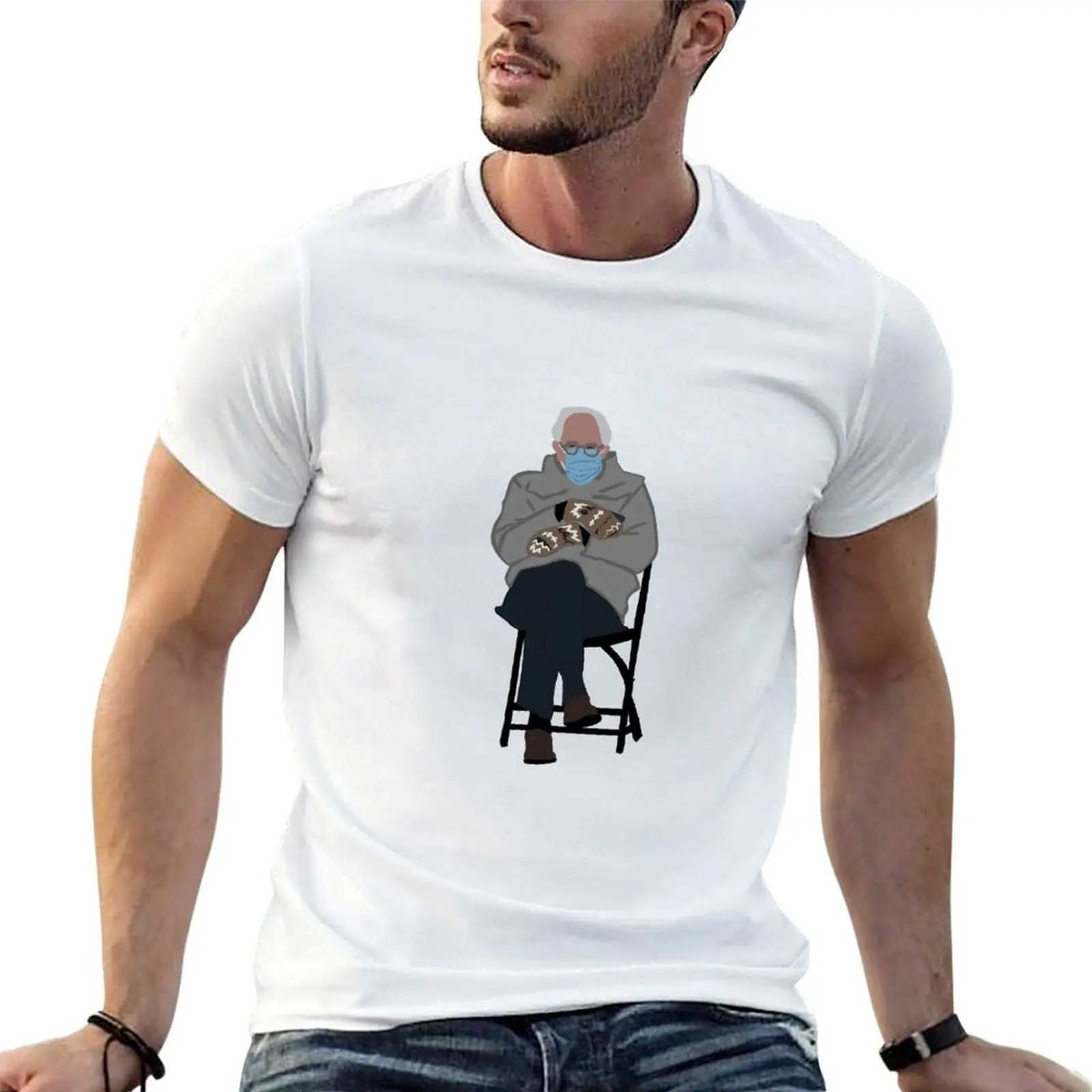 

bernie sanders inauguration mittens T-Shirt cotton t shirt pack t shirt man cotton T-Shirt