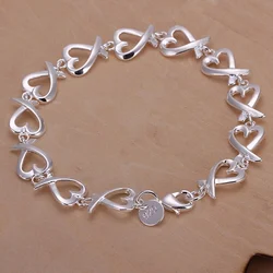 Bracciali in argento Sterling 925 per donna Wedding Lady Cute Noble Pretty Jewelry Fashion Nice Chain spedizione gratuita regali caldi