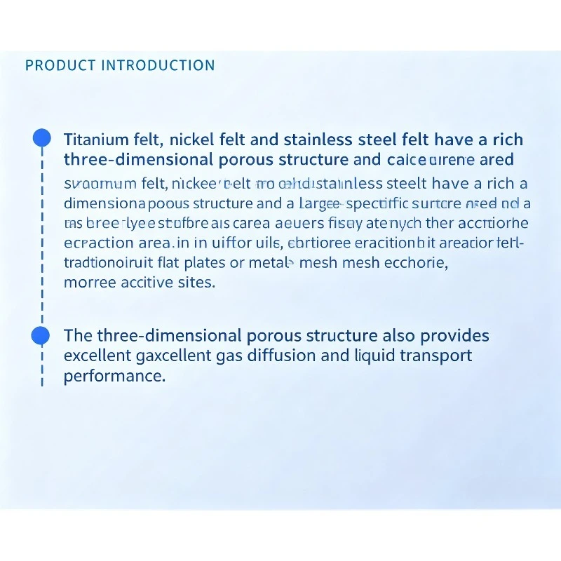 Stainless Steel Felt Stainless Steel Fiber Felt SSL025 SSL040 Metal Fiber Felt For Fuel Cell Electrode Substrate