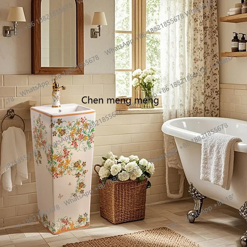 

X Garden column basin Floor-to-ceiling outdoor garden sink Balcony vertical, washbasin