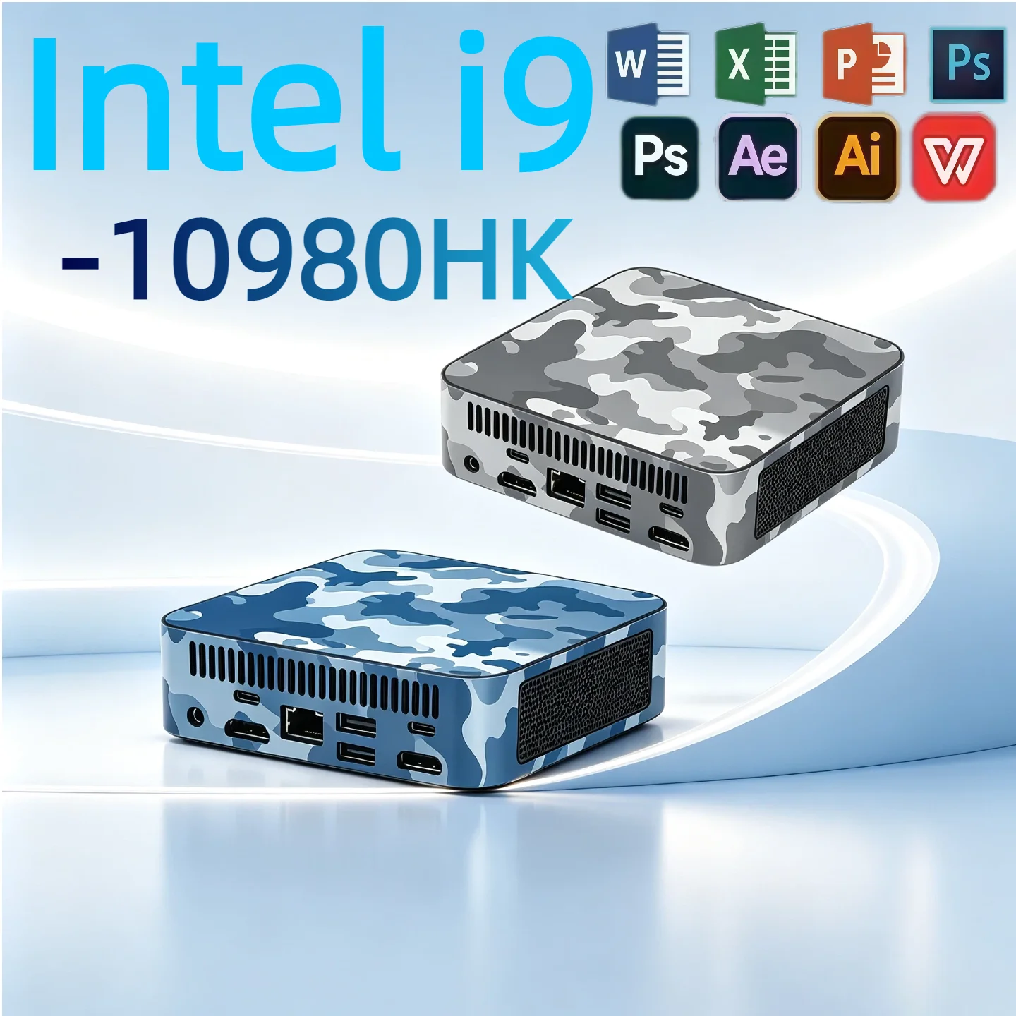 New 2026 MINI PC Core i9 10980HK 16GB RAM 1TB 2TB SSD WIFI 6 BT5.2 4K HD Mini Gaming Office Study Pc