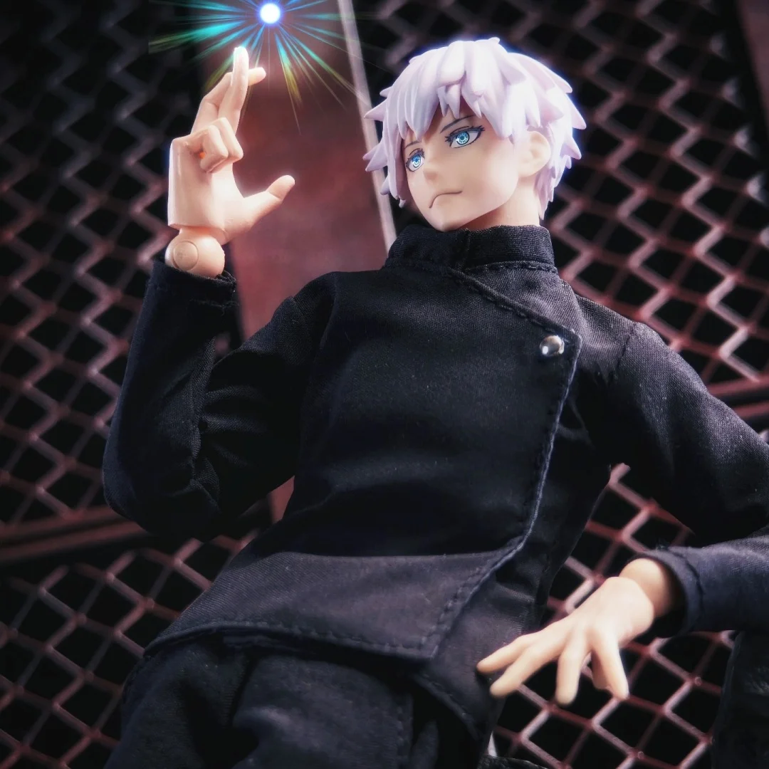Jujutsu Kaisen Shf Anime NEW Handmade Gojo Satoru Spell spell specialized suit Built In Iron Wire Is Suitable for 1/12 Toy