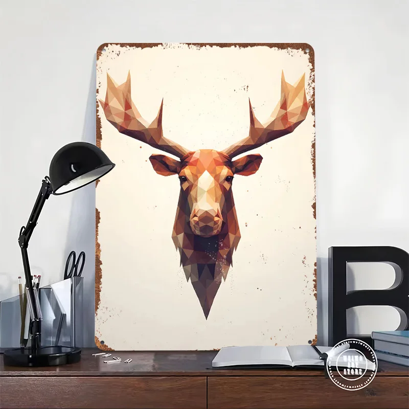 Moose Metal Poster Tin Sign Wall Art Decoration Living Room Decorations Customizable Metal Signs for Home Decoration Decor Items