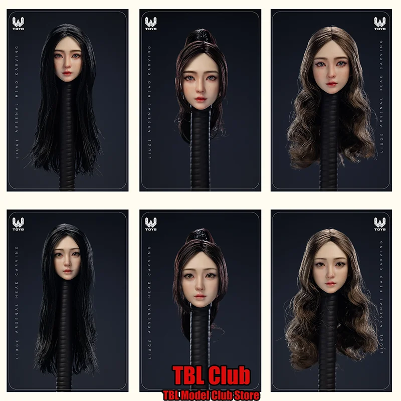 

W TOYS масштаб 1/6, скульптура головы с подвижными глазами Xiaoru, тяжелый/легкий макияж для 12-дюймовых кукол, экшн-фигурки, коллекции солдат, в наличии