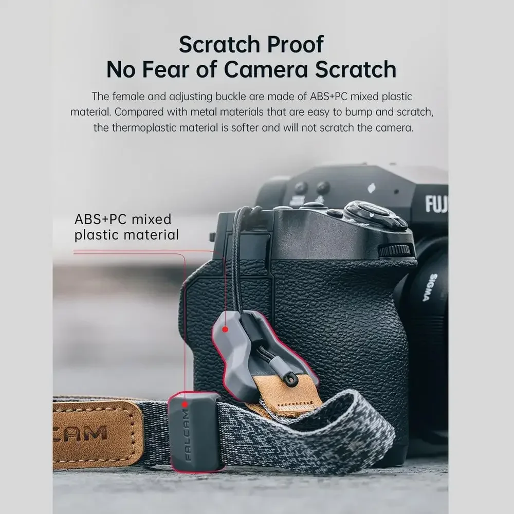 FALCAM M00A3801Maglink Tali Pergelangan Tangan Gesper Magnetik Cepat Tali Pergelangan Tangan Fashional Stabil untuk Fotografi Luar Ruangan Tali Kamera DSLR