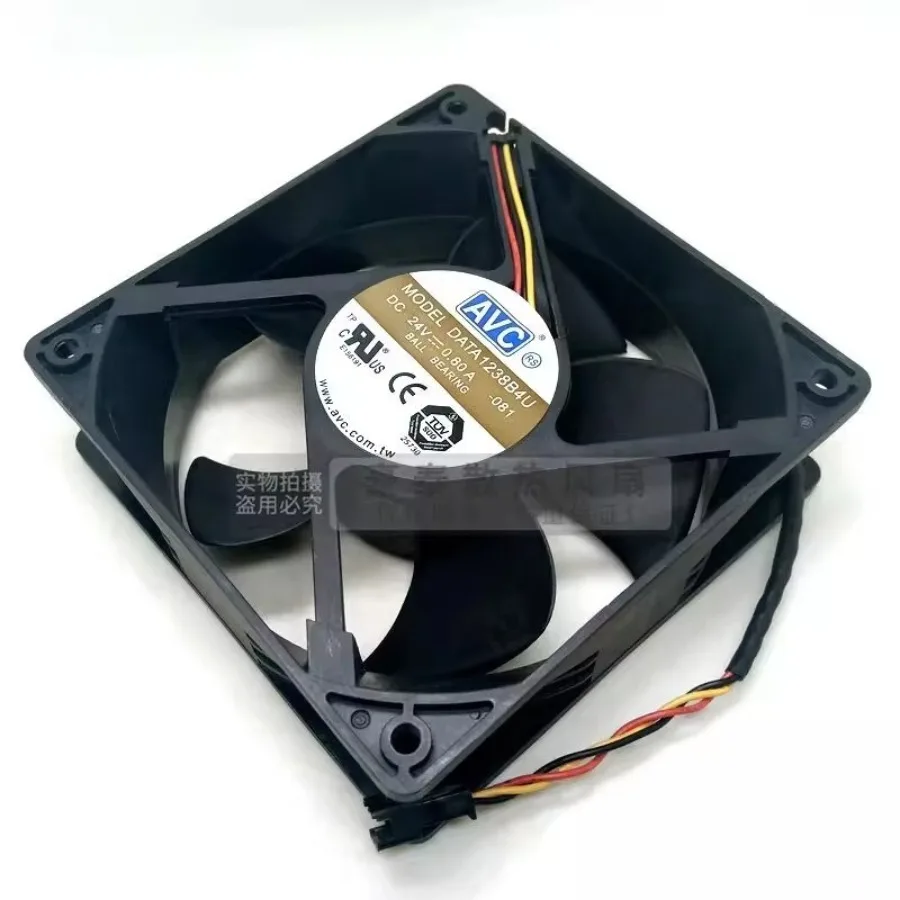 For AVC DATA1238B4U-081 12038 DC24V 0.8A 12CM 3-Pin Dual Ball Inverter Cooling Fan view 2