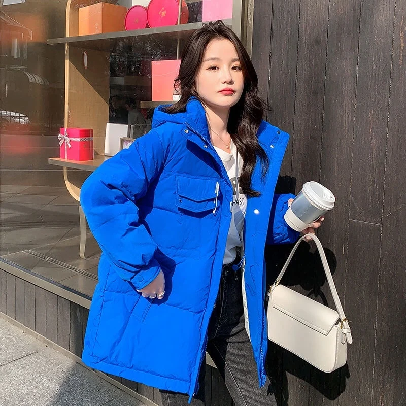 2023 New Parkas Women Winter Jacket Hooded Thick Warm Cotton Padded Parka Casual Basic Coat Female Snow Coat Outerwear