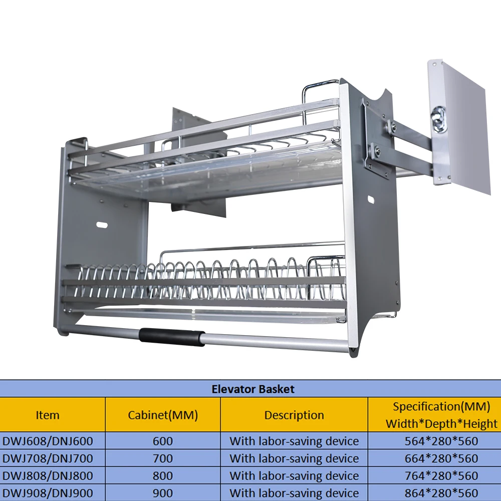 Double-layer storage drop-down basket lift-down kitchen cabinet kitchen cabinet elevator drop-down basket