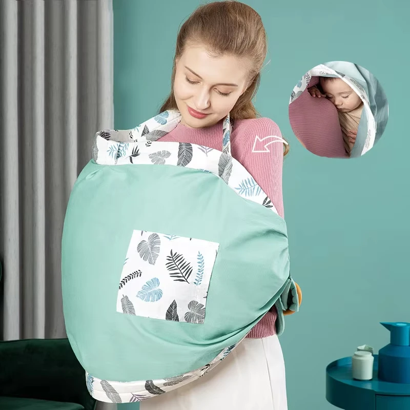 Dupla Utilização Malha Tecido Baby Carrier, recém-nascido Envoltório Sling, lactente Amamentação, Enfermagem Capa, Portadores ao ar livre, Acessório do bebê, 3-36M