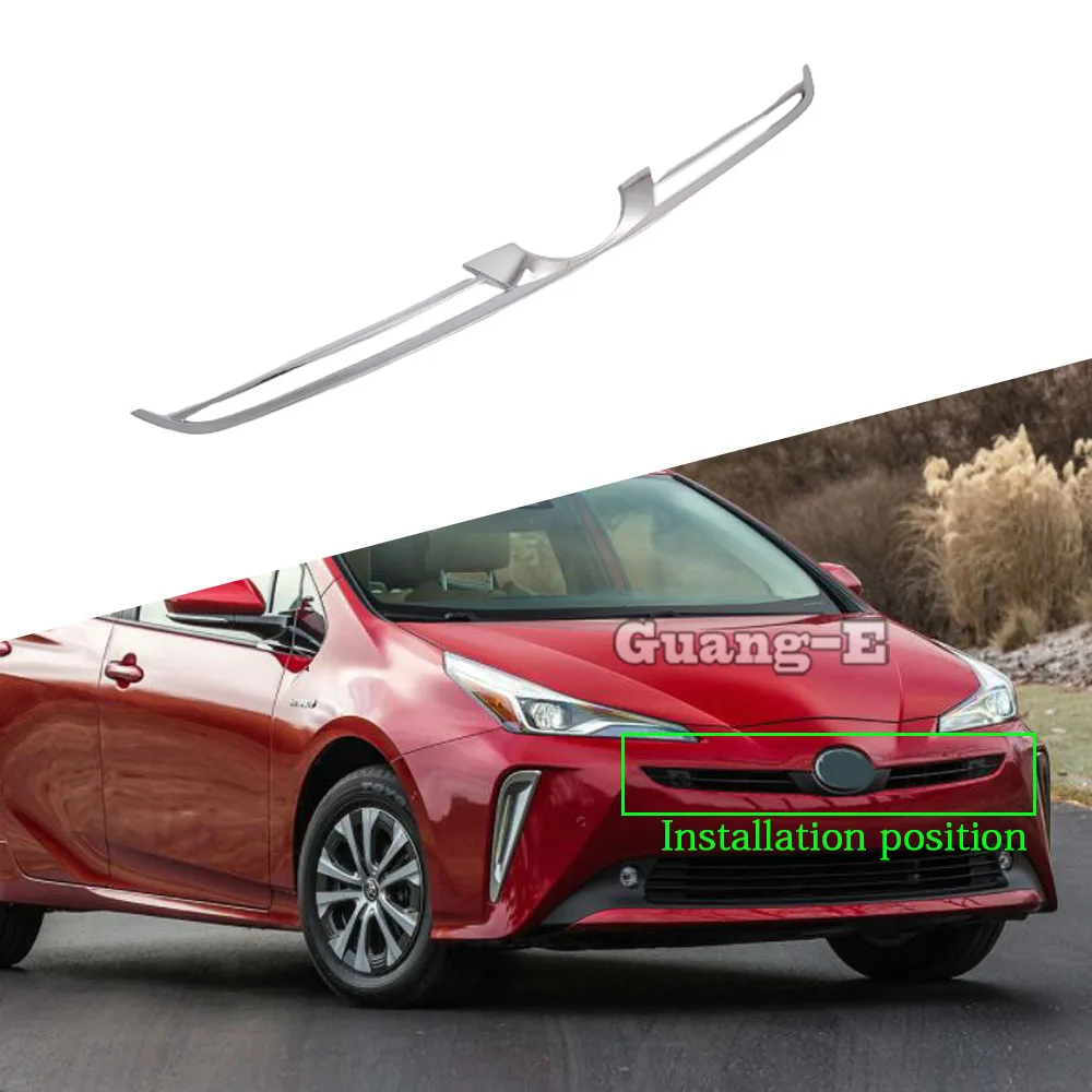 For Toyota Prius 2019 2020 2021 2022 2023 Car Sticker Body Cover Trim Front Logo Mark Grid Grill Grille Racing Frame Part 1PCs