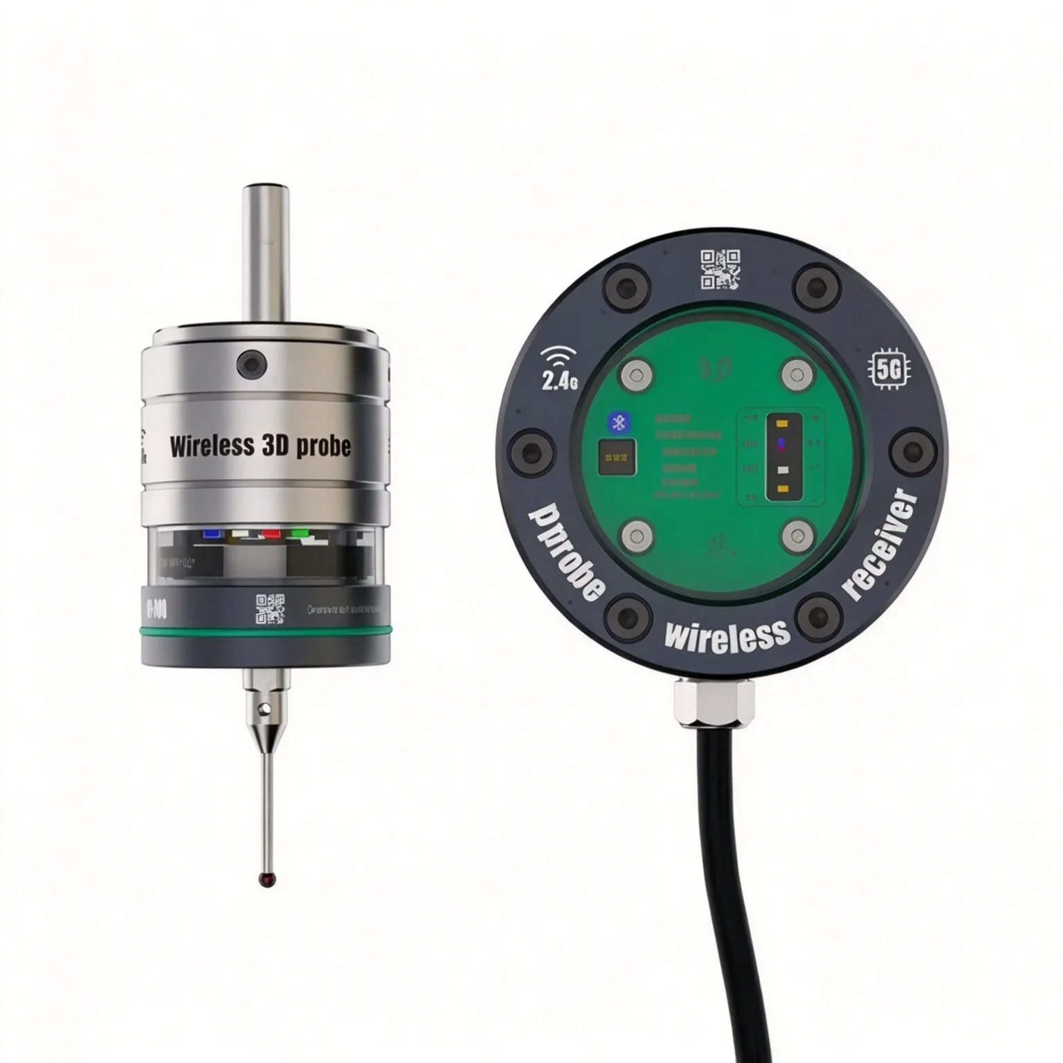 GP-800 Wireless Bluetooth Probe, 3D Edge Finder for Workpiece Centering (Renishaw OMP40 Replacement)