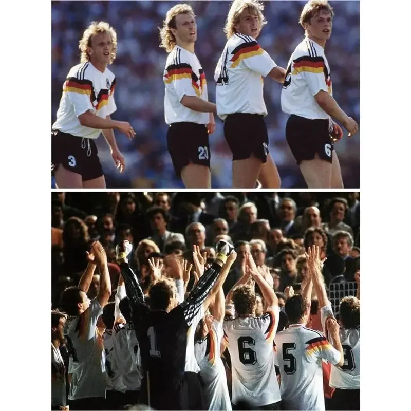 طقم جيرسي للتدريب للرجال من ريترو 1990 للمنتخب الوطني الألماني طقم ملابس رياضية على طراز كأس العالم ماثيوس من البر الرئيسى للصين
