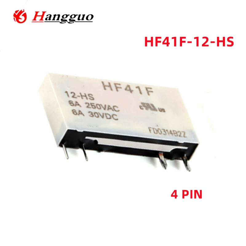 10PCS/Lot HF41F-24-ZS HF41F-12-ZS HF41F-5-ZS 5PIN HF41F-5-HS HF41F-12-HS HF41F-24-HS 4PIN Power Relay  41F-1Z-C-1 Relay Pedestal