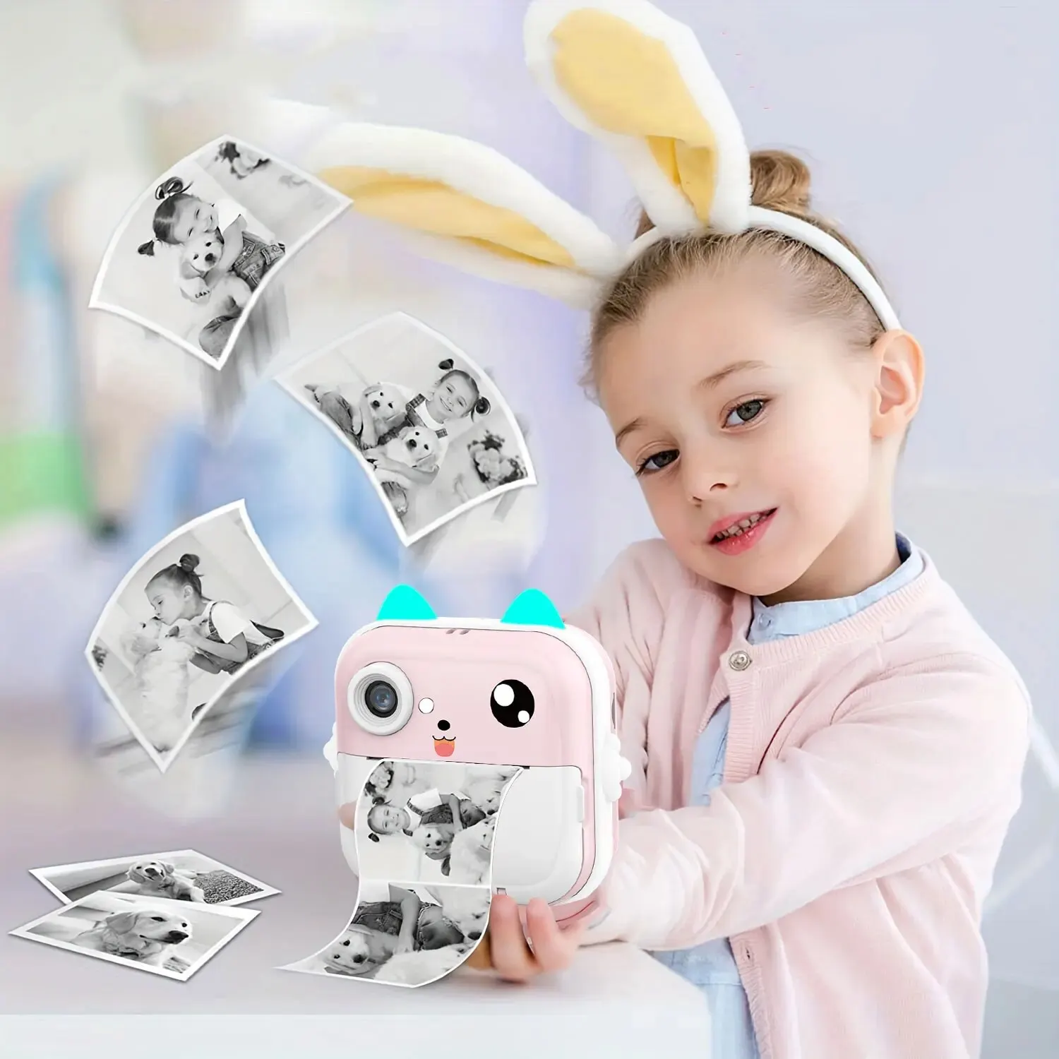 Mini-Foto drucker für iPhone/Android, Kinder Sofort druck kamera Kinder Video fotografie digitale Fotokamera Spielzeug Mini Thermal