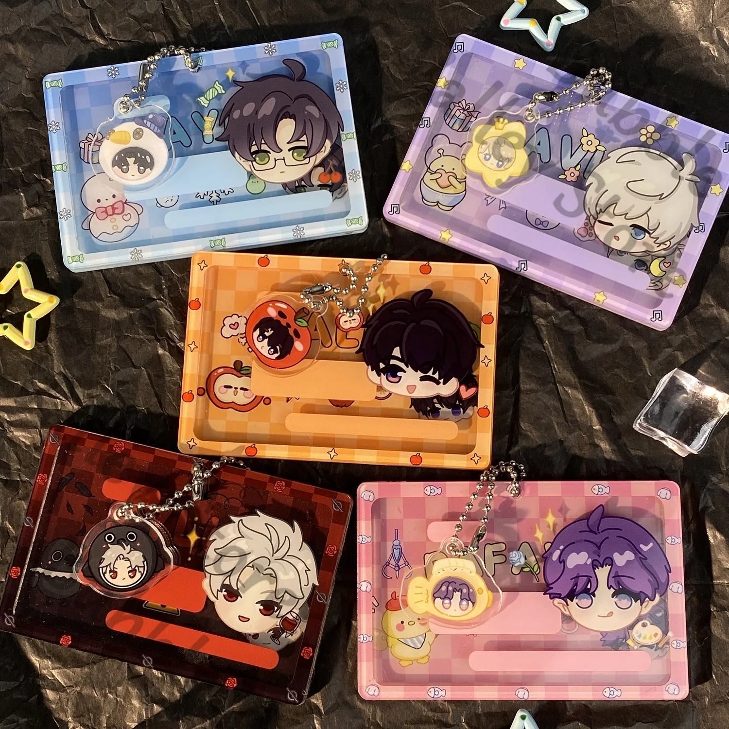 

Аниме Love and Deepspace Sylus Rafayel Zayne Xavier Caleb косплей мультфильм акриловые идентификационные карты протектор рукав подарок