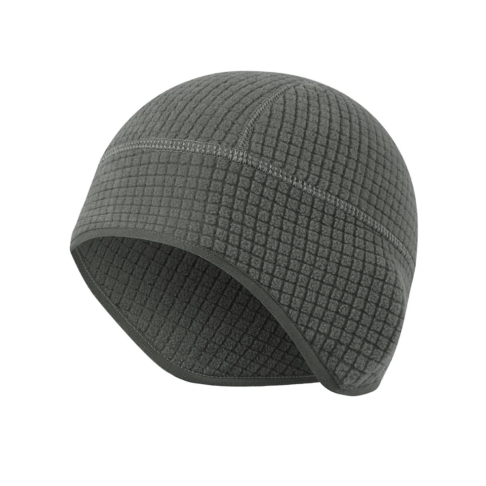 Cycling Earflap Beanie Outdoor Unisex Grid Fleece Beanie Thermal Skull Cap Autumn Winter Stretchy Ski Helmet Liner Windproof Hat, image 7