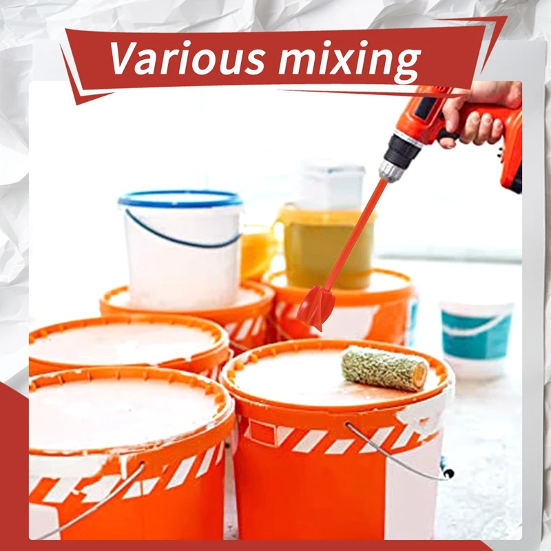 ABXH 4 упаковки лопастей для смешивания смолы, насадка для миксера эпоксидной смолы для дрели, многоразовый миксер для краски, для эпоксидной смолы, глазури, силикона