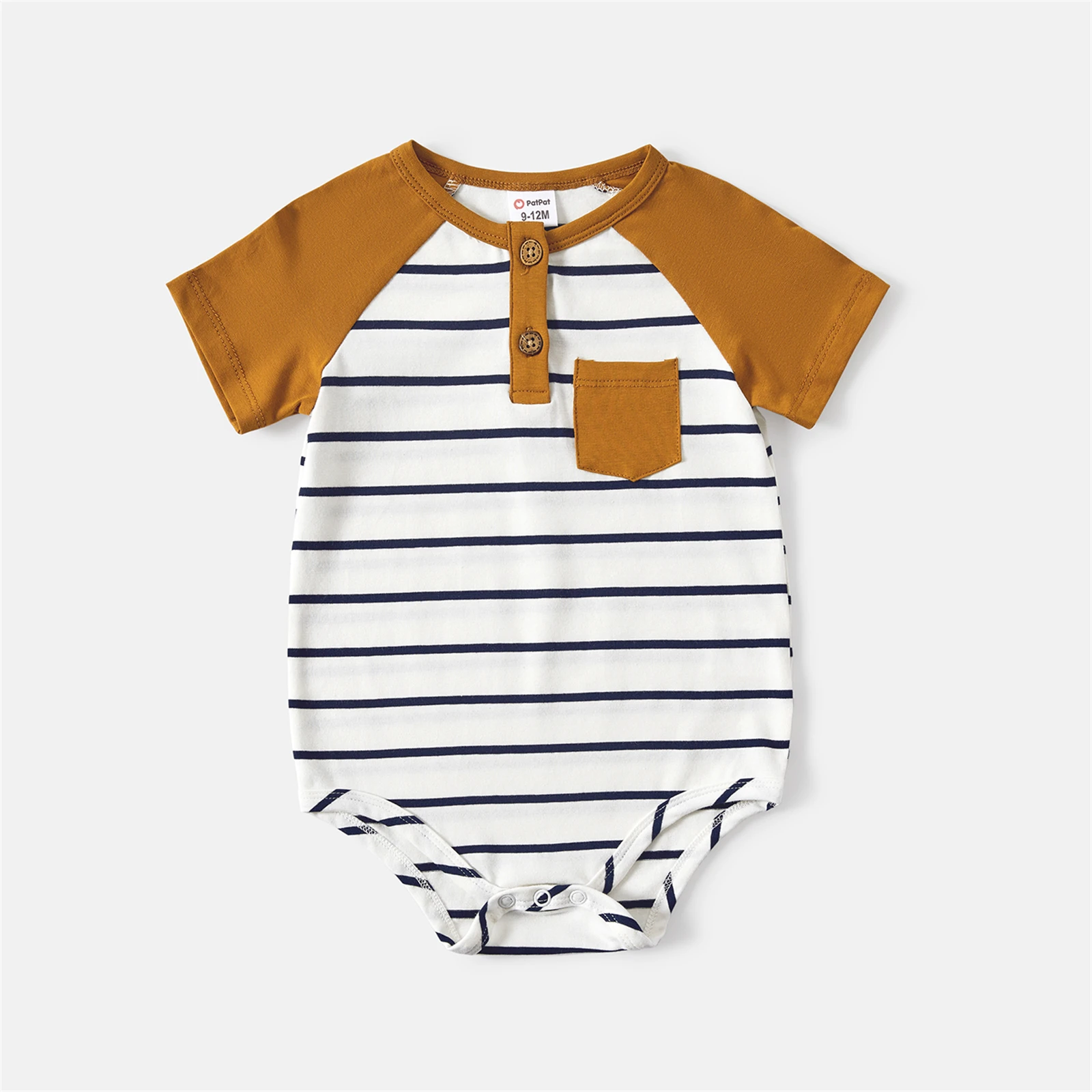 PatPat Family Matching Outfits 95% Cotton Striped Off Shoulder Belted Dresses and Short-sleeve Colorblock T-shirts Sets