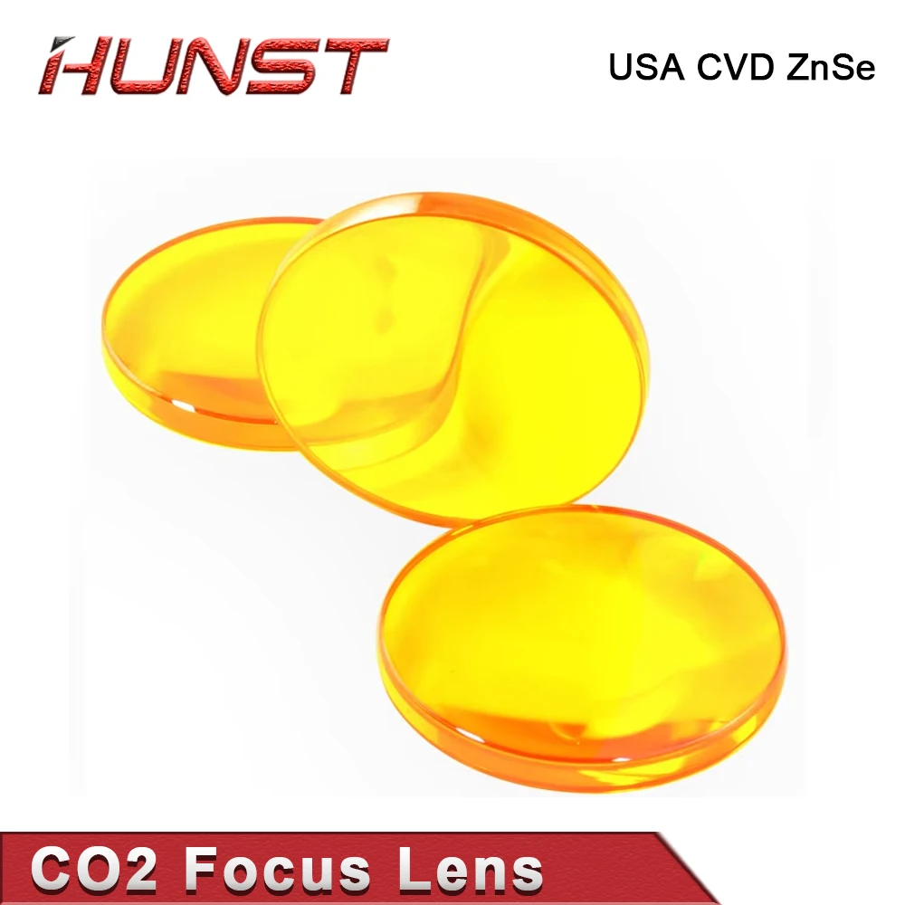 HUNST USA CVD ZnSe Focus Lens Dia 12mm 18mm 19.05mm 20mm FL 38.1 50.8 63.5 76.2 101.6mm For Co2 Laser Engraving Cutting Machine