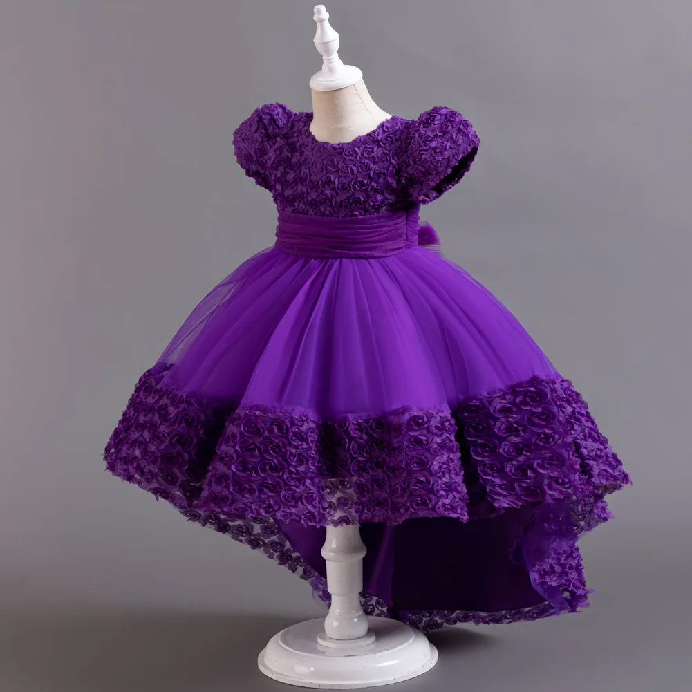 Festive Dress For Girl Elegant Puffy Princess Dress Birthday Party Gown Wedding Bridesmaid Teenagers Graduation Ceremony Dress